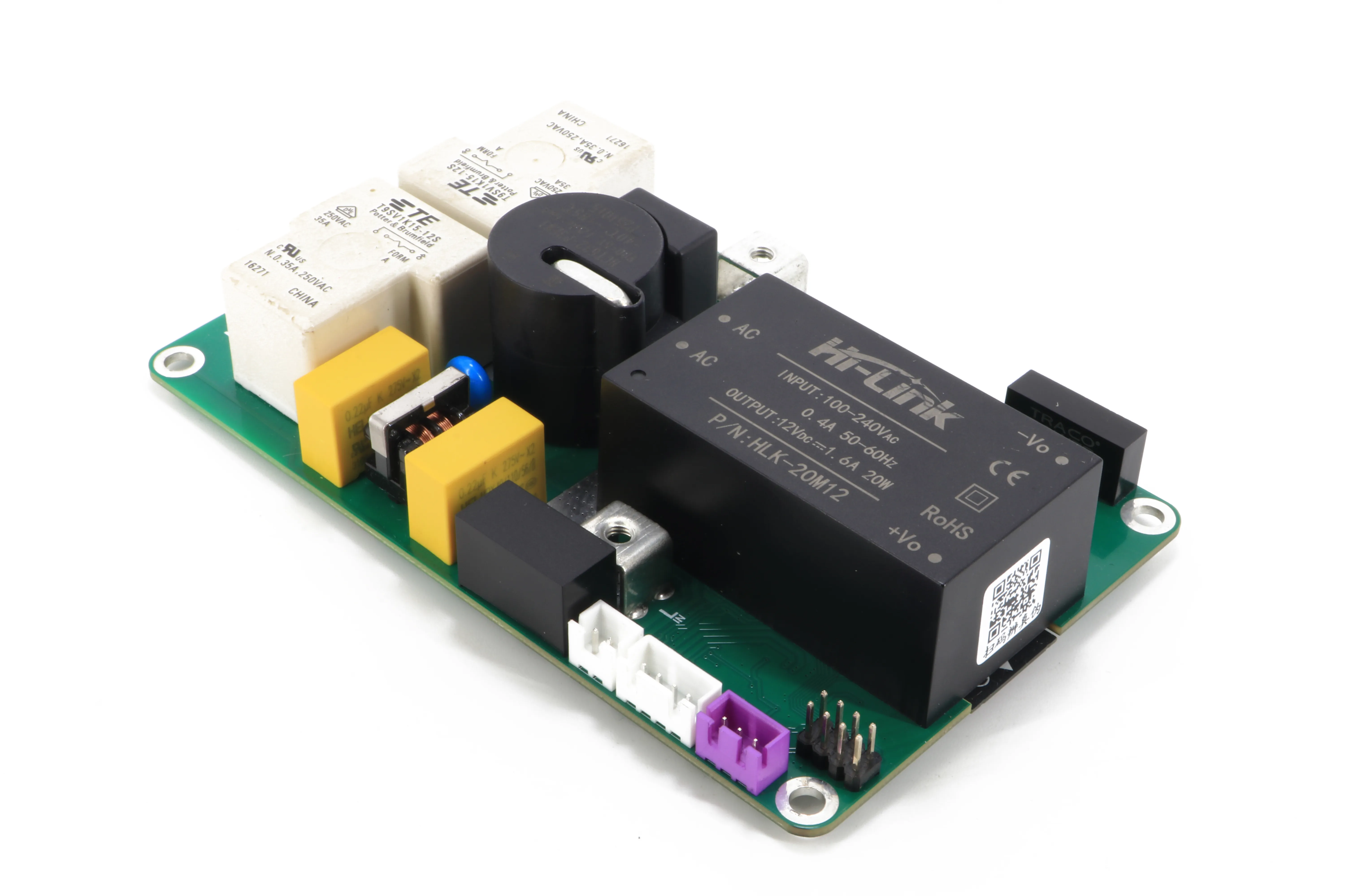 BoxBox control board, three-quarter view